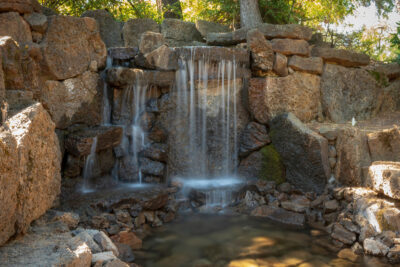 Shasta College Campus waterfall