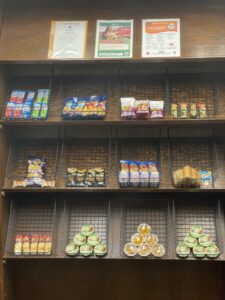 SparkPoint CCSF snack and hygiene shelves